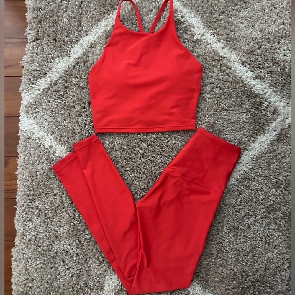 Old Navy Red Leggings and Top Set